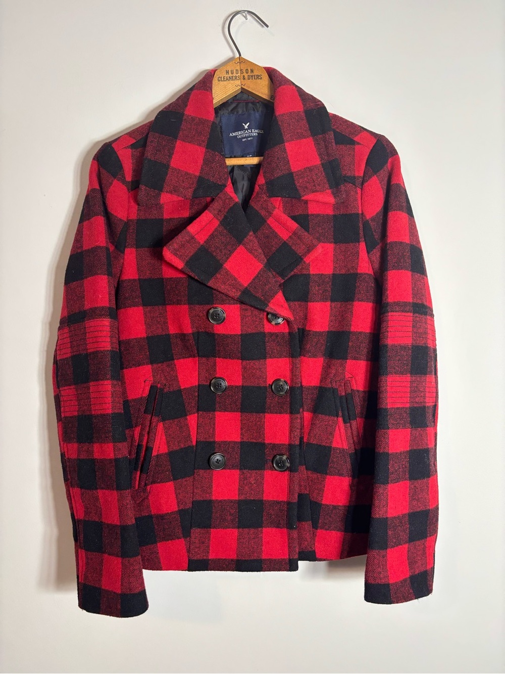 Vtg American Eagle Buffalo Plaid Cruiser Jacket Small Y2K